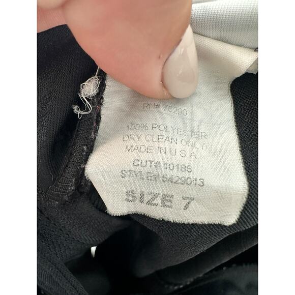 Vintage California Concepts Black Mini Dress with Embroidered Roses Size Small - Picture 5 of 14